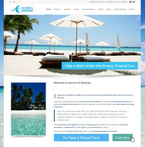 Azzurro Boracay WordPressseite